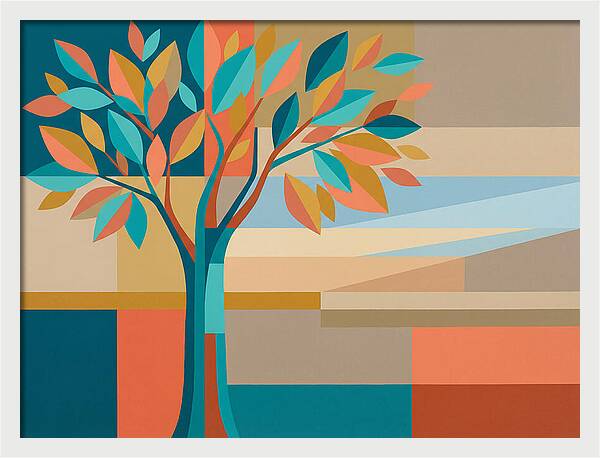 Elm Tree In Vibrant Colors