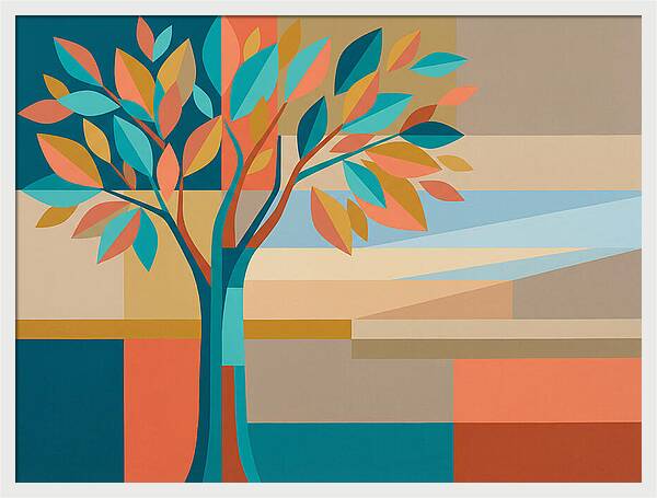 Elm Tree In Vibrant Colors