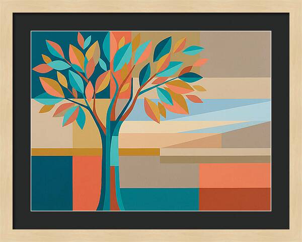 Elm Tree In Vibrant Colors