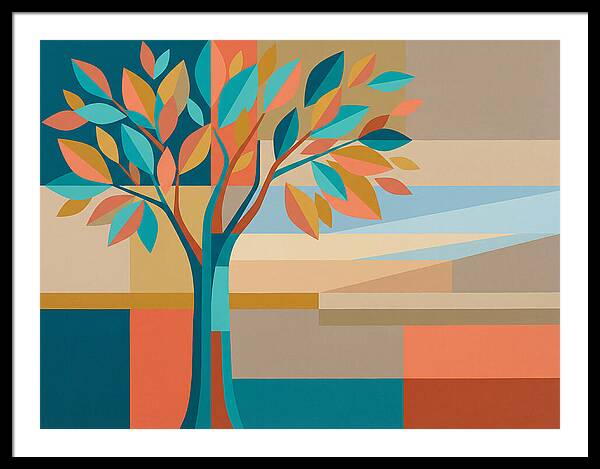 Elm Tree In Vibrant Colors