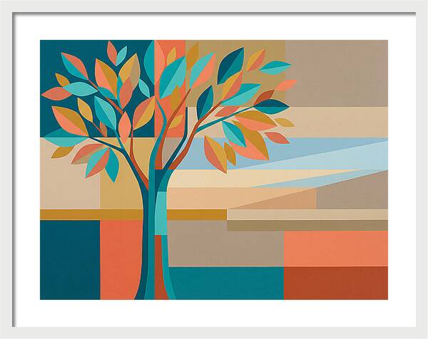 Elm Tree In Vibrant Colors