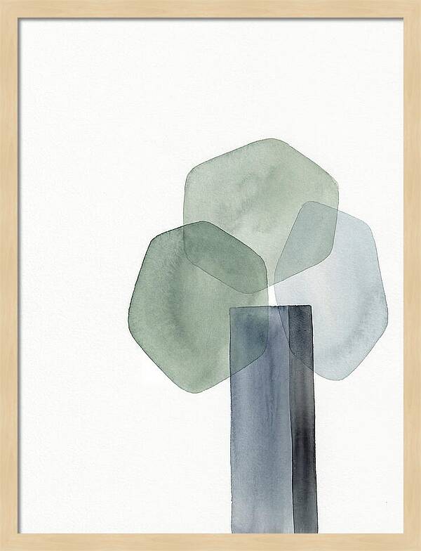 Elm Tree Silhouette In Watercolor