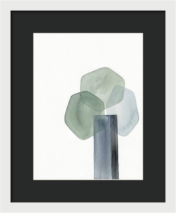 Elm Tree Silhouette In Watercolor