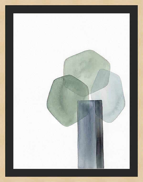 Elm Tree Silhouette In Watercolor