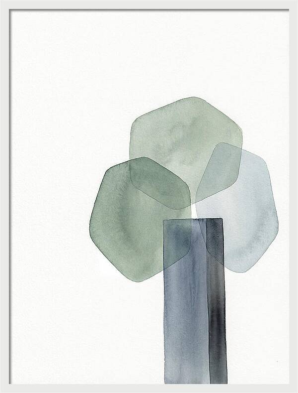 Elm Tree Silhouette In Watercolor