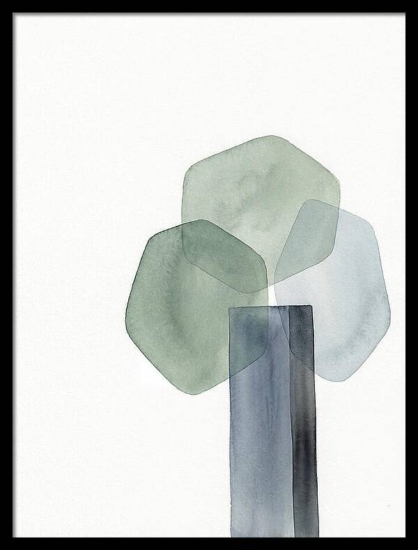 Elm Tree Silhouette In Watercolor