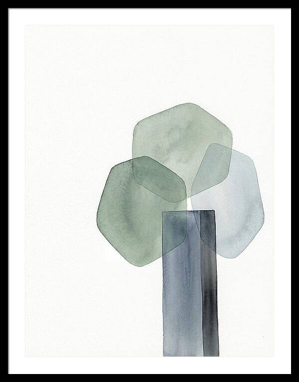Elm Tree Silhouette In Watercolor