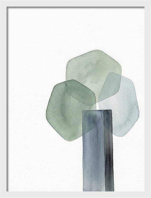 Elm Tree Silhouette In Watercolor