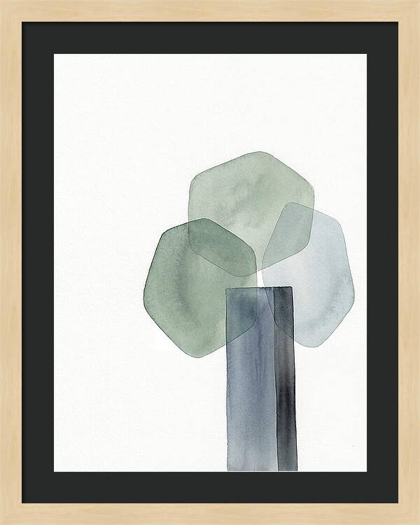 Elm Tree Silhouette In Watercolor