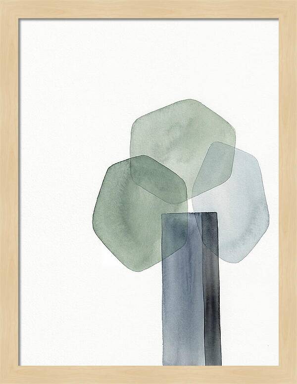 Elm Tree Silhouette In Watercolor