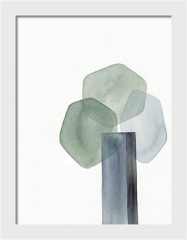 Elm Tree Silhouette In Watercolor