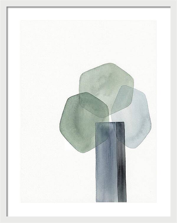 Elm Tree Silhouette In Watercolor