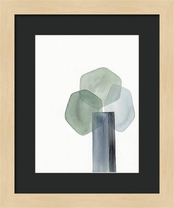 Elm Tree Silhouette In Watercolor