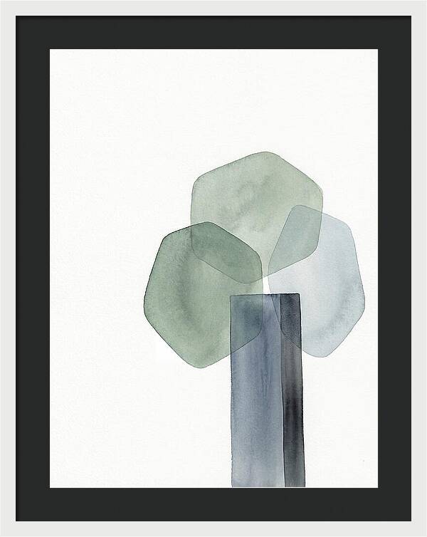 Elm Tree Silhouette In Watercolor