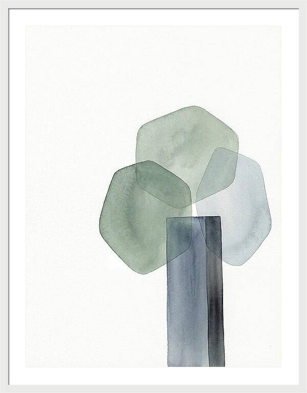 Elm Tree Silhouette In Watercolor