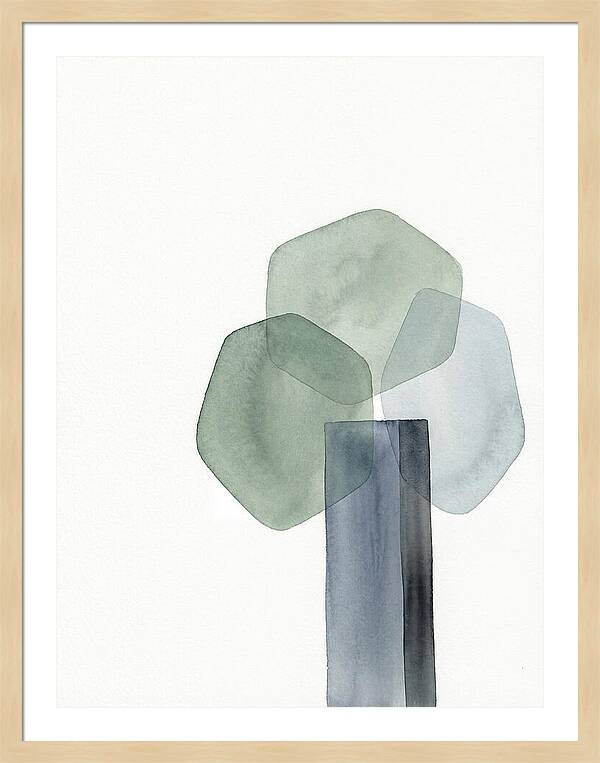 Elm Tree Silhouette In Watercolor