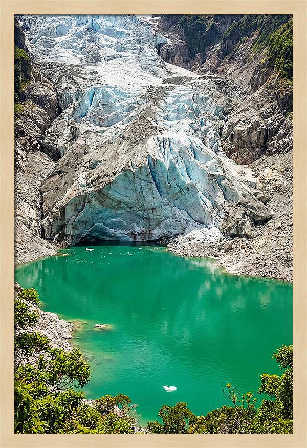 Emerald Green Glacier Lake