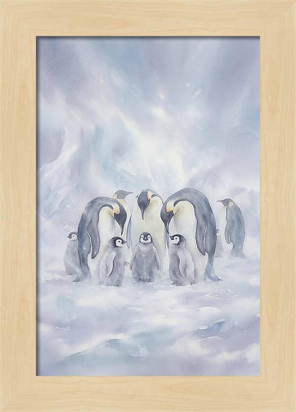 Emperor Penguins In A Blizzard