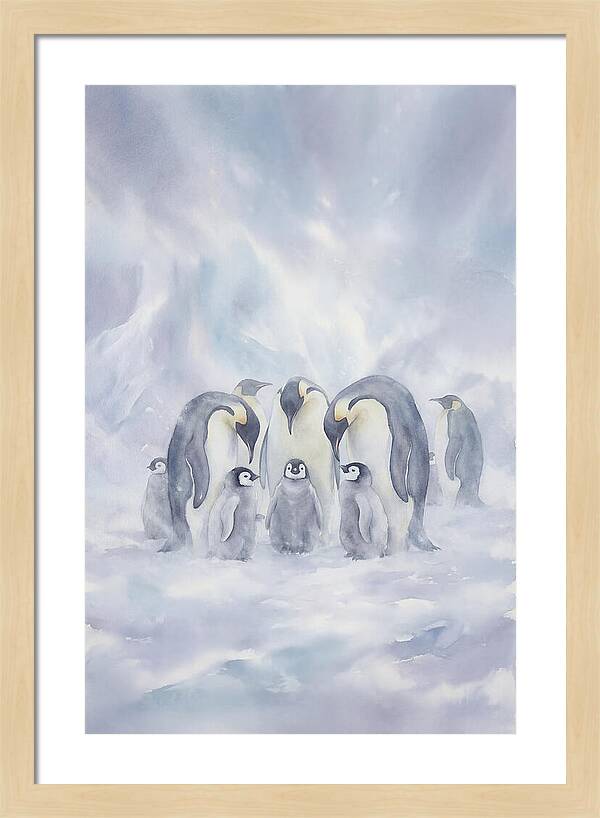 Emperor Penguins In A Blizzard