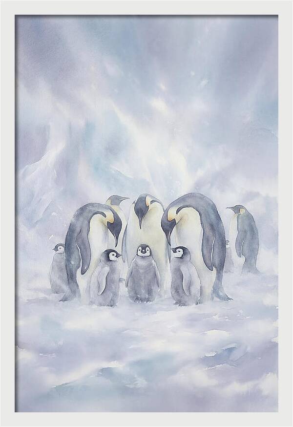 Emperor Penguins In A Blizzard