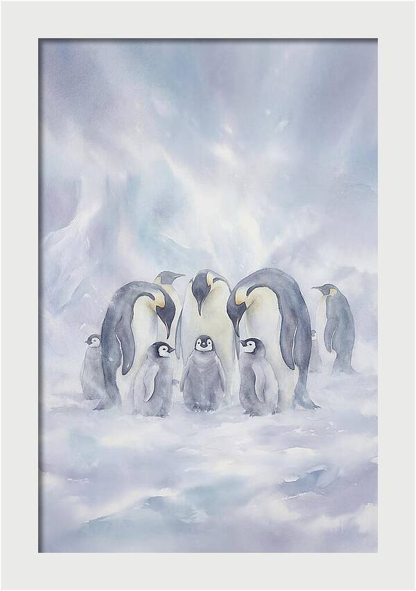 Emperor Penguins In A Blizzard