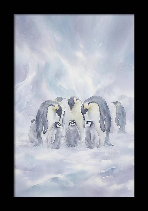 Emperor Penguins In A Blizzard