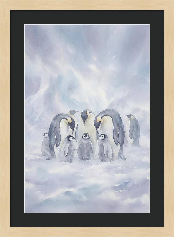 Emperor Penguins In A Blizzard