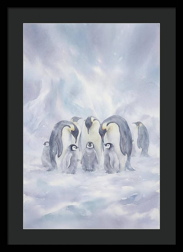 Emperor Penguins In A Blizzard