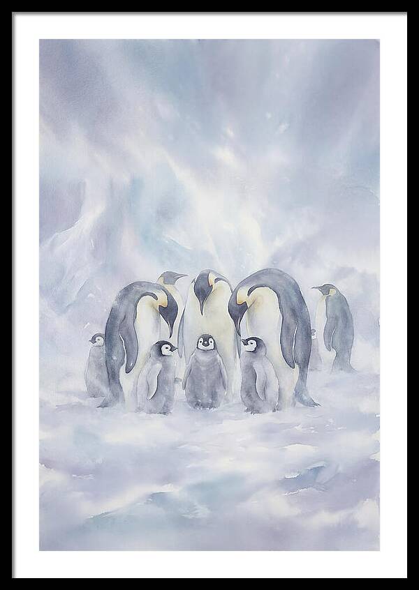 Emperor Penguins In A Blizzard