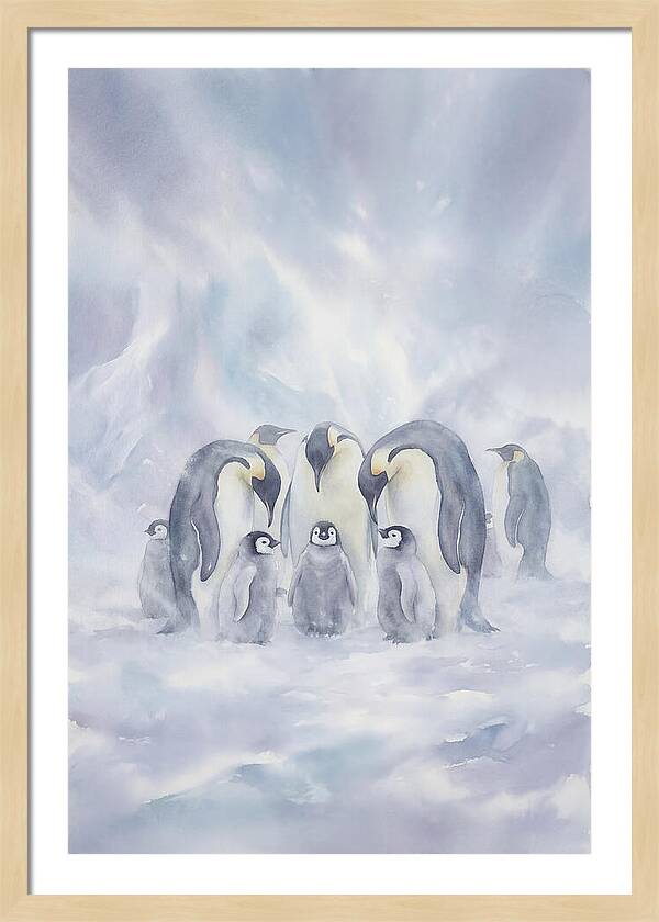 Emperor Penguins In A Blizzard