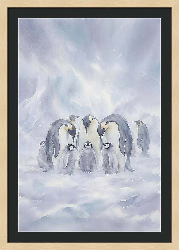 Emperor Penguins In A Blizzard