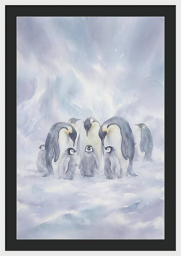 Emperor Penguins In A Blizzard