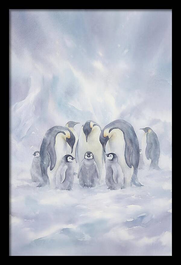 Emperor Penguins In A Blizzard