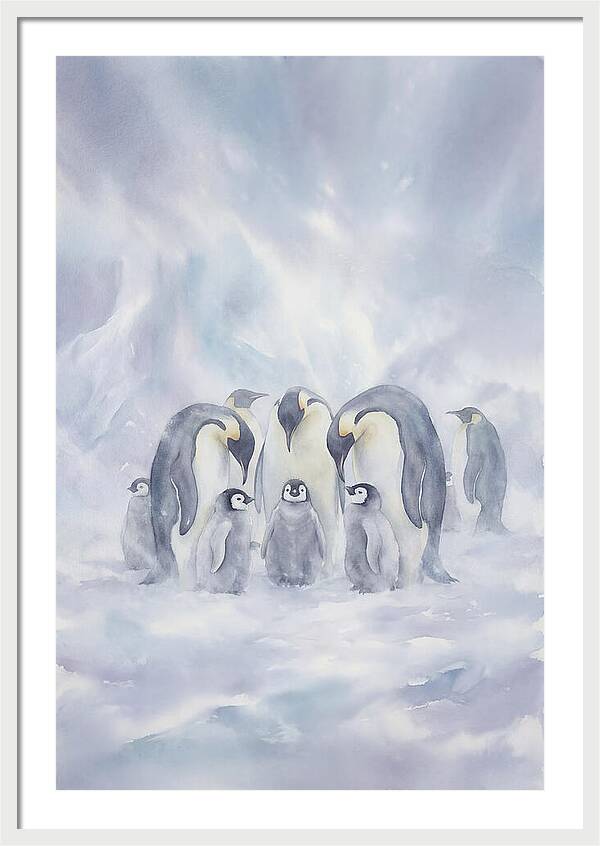 Emperor Penguins In A Blizzard