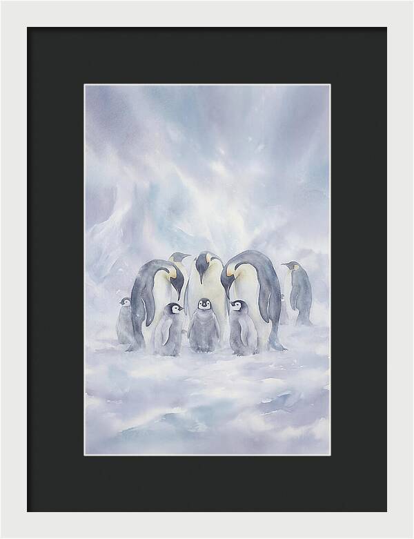 Emperor Penguins In A Blizzard