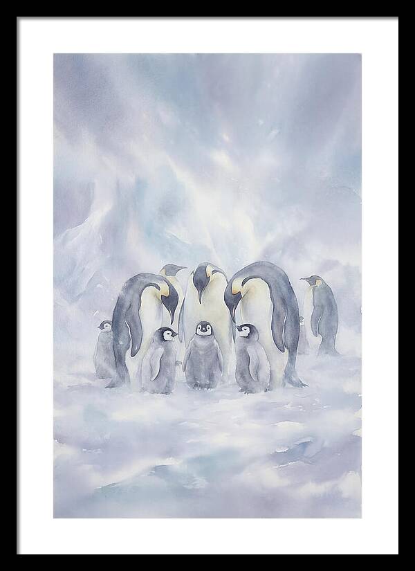 Emperor Penguins In A Blizzard