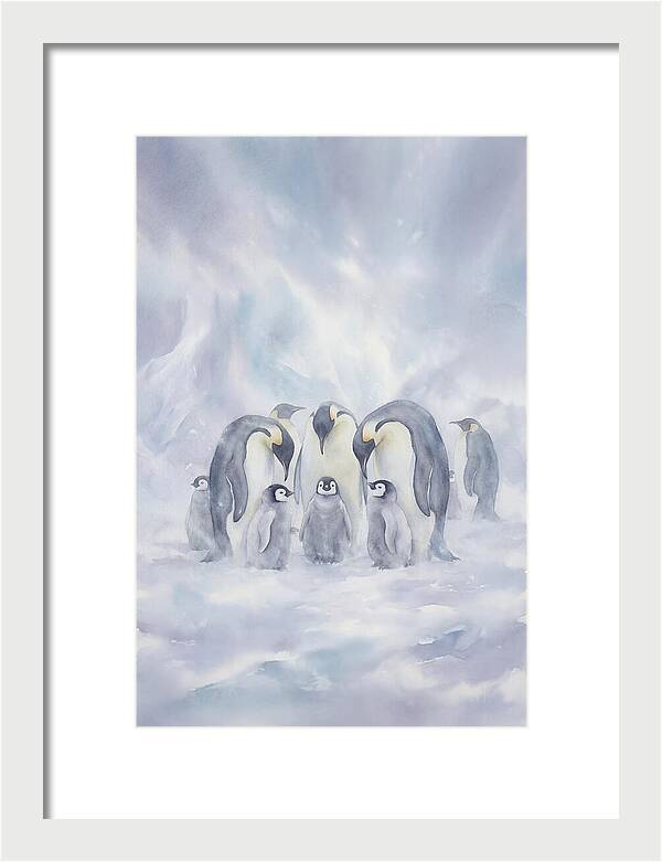 Emperor Penguins In A Blizzard