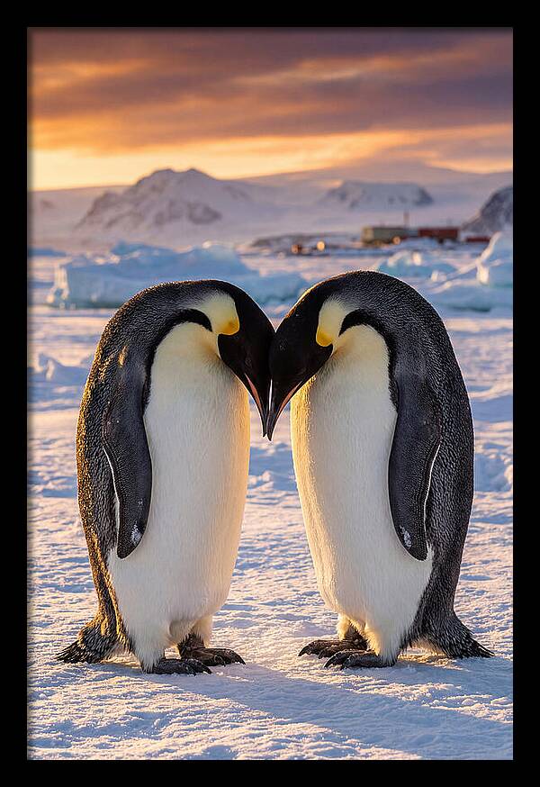 Emperor Penguins In Love