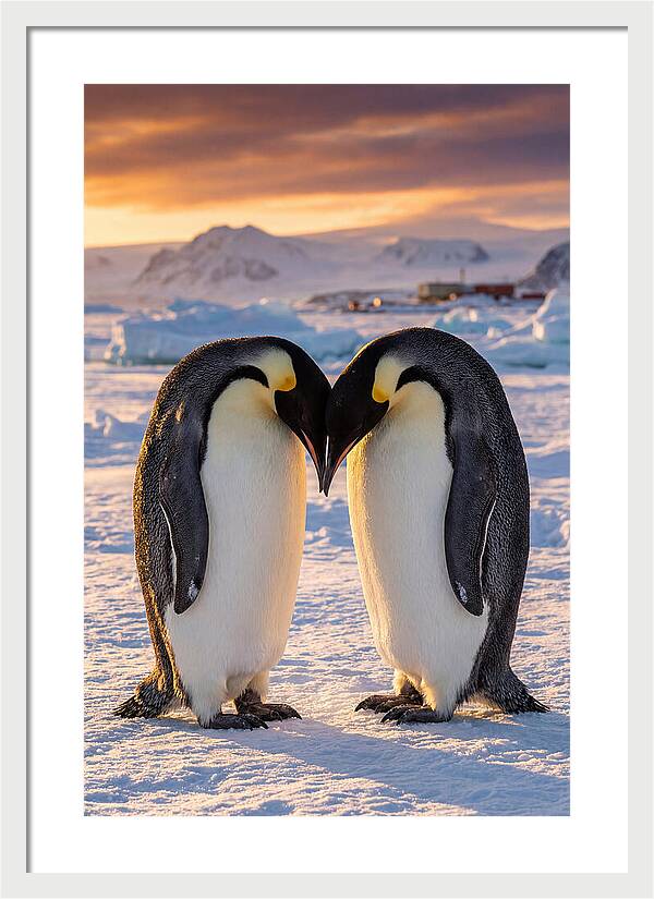 Emperor Penguins In Love