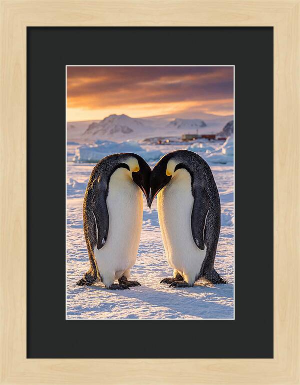 Emperor Penguins In Love