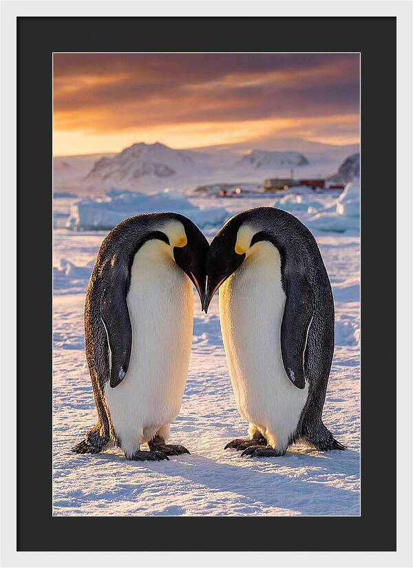 Emperor Penguins In Love