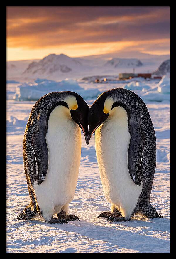 Emperor Penguins In Love