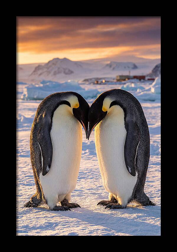 Emperor Penguins In Love