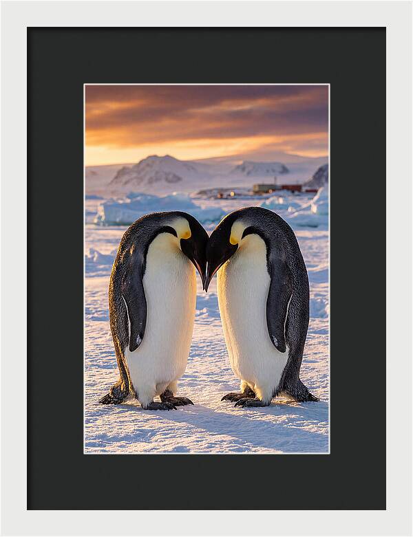 Emperor Penguins In Love