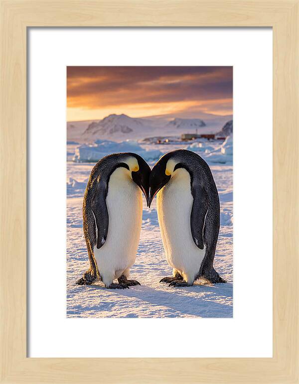 Emperor Penguins In Love