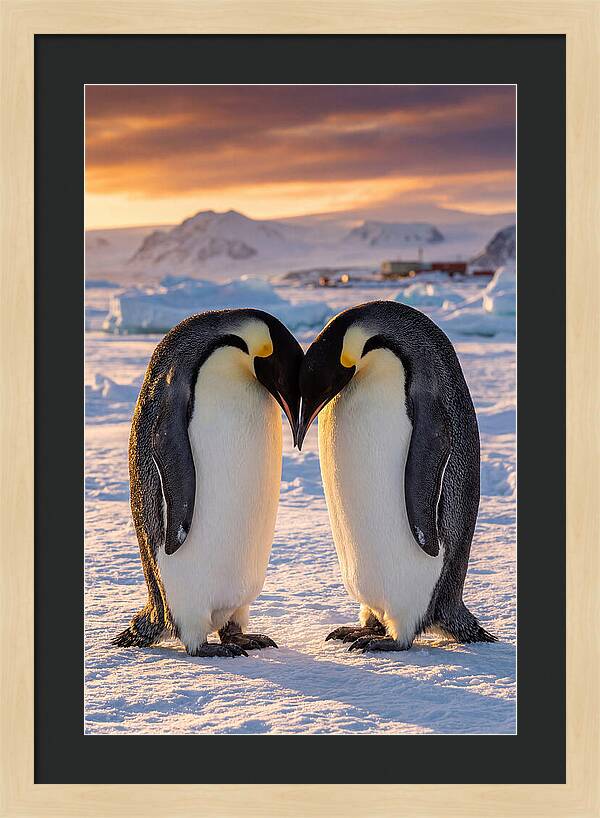 Emperor Penguins In Love