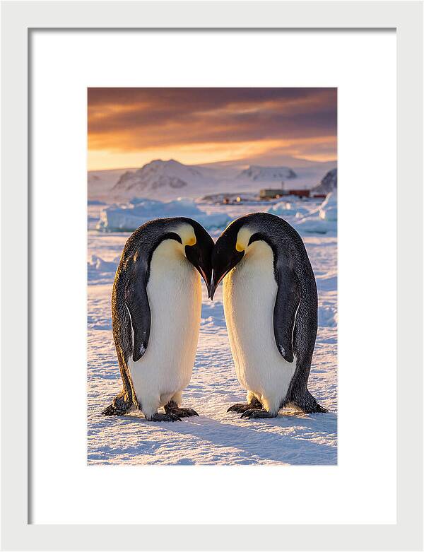 Emperor Penguins In Love