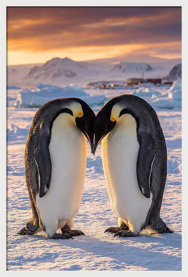 Emperor Penguins In Love