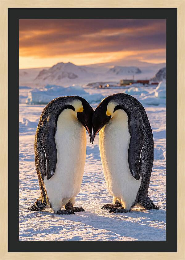 Emperor Penguins In Love