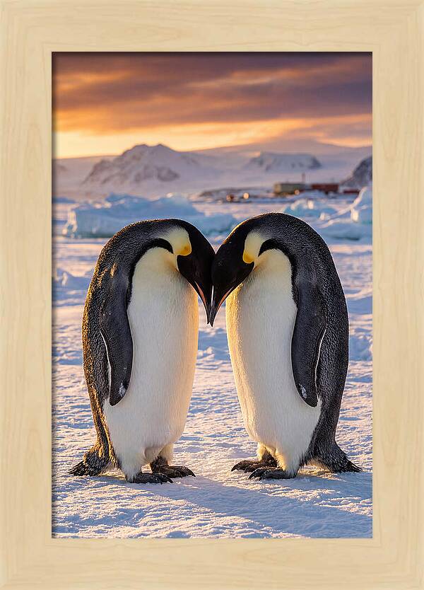Emperor Penguins In Love